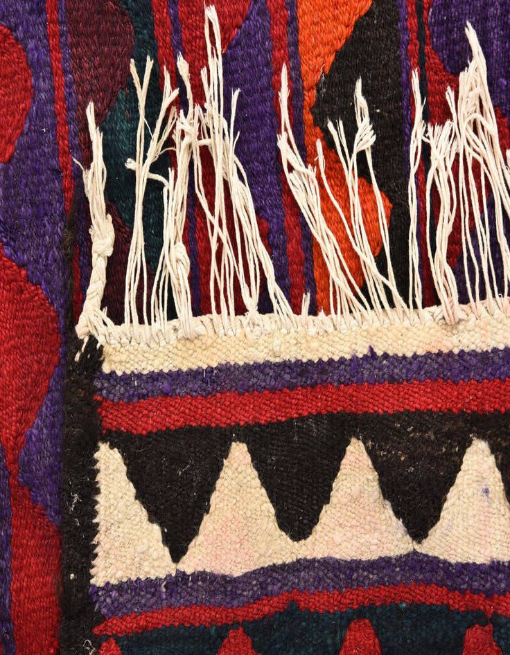 Detail image of  4' 6 x 10' 2  Hand Woven Kilim Fars Wool Runner Rug