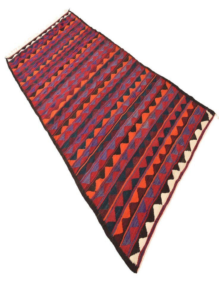 Detail image of  4' 6 x 10' 2  Hand Woven Kilim Fars Wool Runner Rug