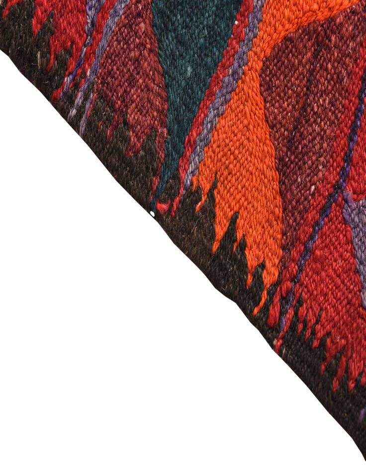 Detail image of  4' 6 x 10' 2  Hand Woven Kilim Fars Wool Runner Rug