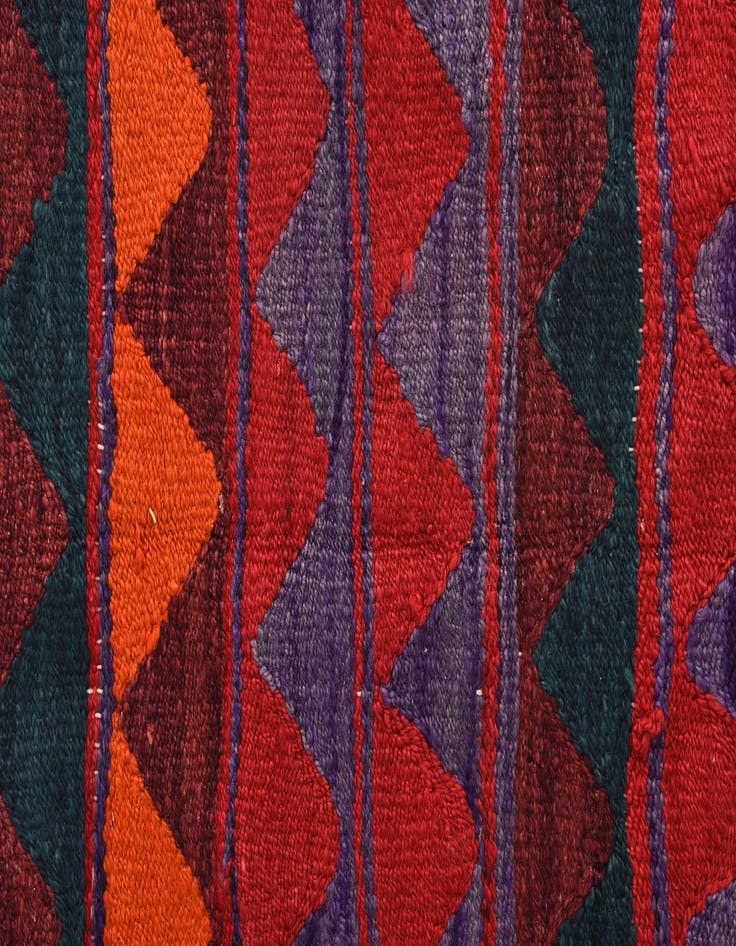Detail image of  4' 6 x 10' 2  Hand Woven Kilim Fars Wool Runner Rug