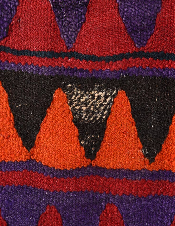 Detail image of  4' 6 x 10' 2  Hand Woven Kilim Fars Wool Runner Rug
