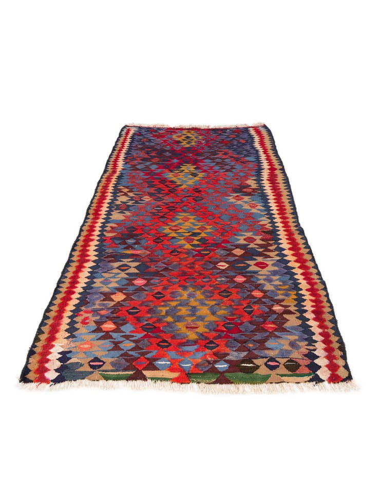 Detail image of  3' 10 x 7' 5  Hand Woven Kilim Fars Wool Runner Rug