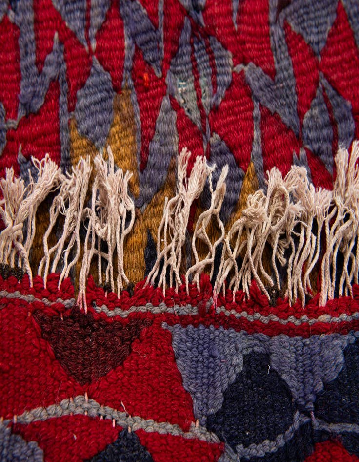Detail image of  3' 10 x 7' 5  Hand Woven Kilim Fars Wool Runner Rug
