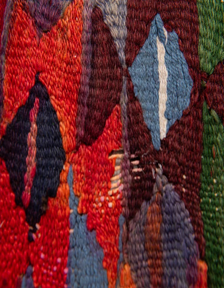 Detail image of  3' 10 x 7' 5  Hand Woven Kilim Fars Wool Runner Rug