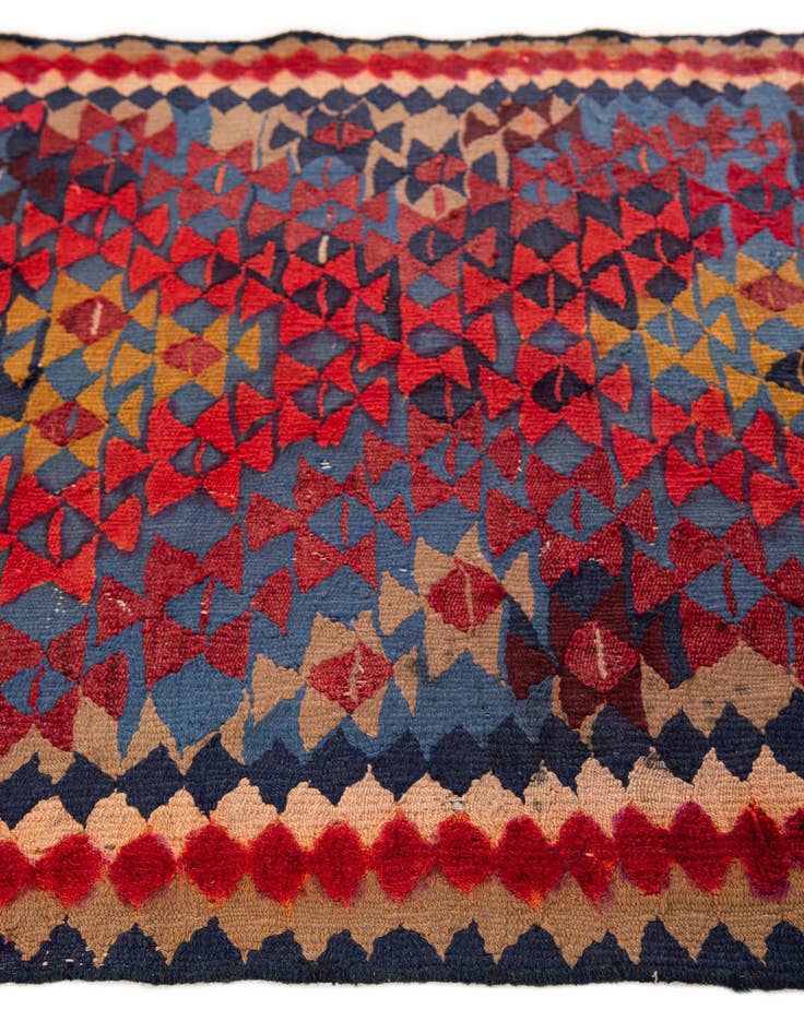 Detail image of  3' 10 x 7' 5  Hand Woven Kilim Fars Wool Runner Rug