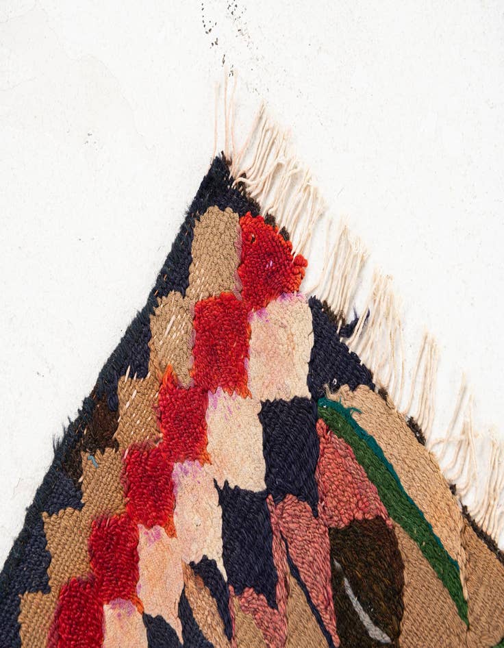 Detail image of  3' 10 x 7' 5  Hand Woven Kilim Fars Wool Runner Rug