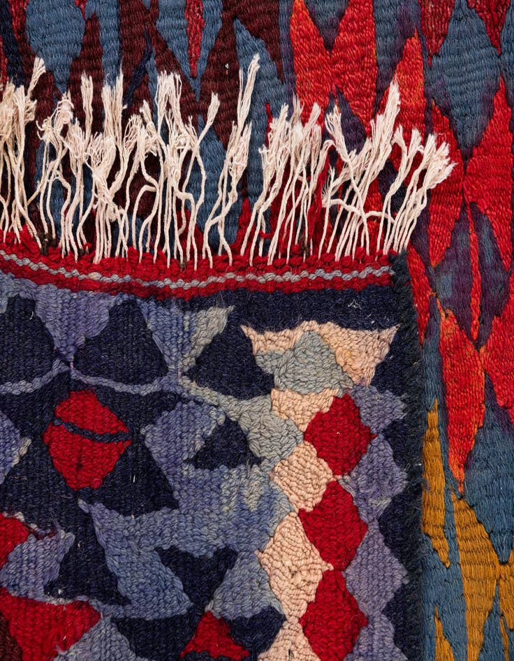 Detail image of  3' 10 x 7' 5  Hand Woven Kilim Fars Wool Runner Rug