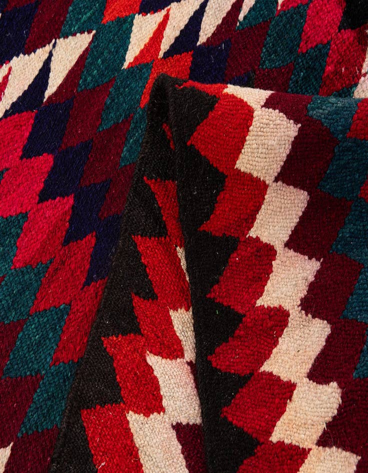 Detail image of  4' 10 x 8' 10  Hand Woven Kilim Fars Wool Runner Rug