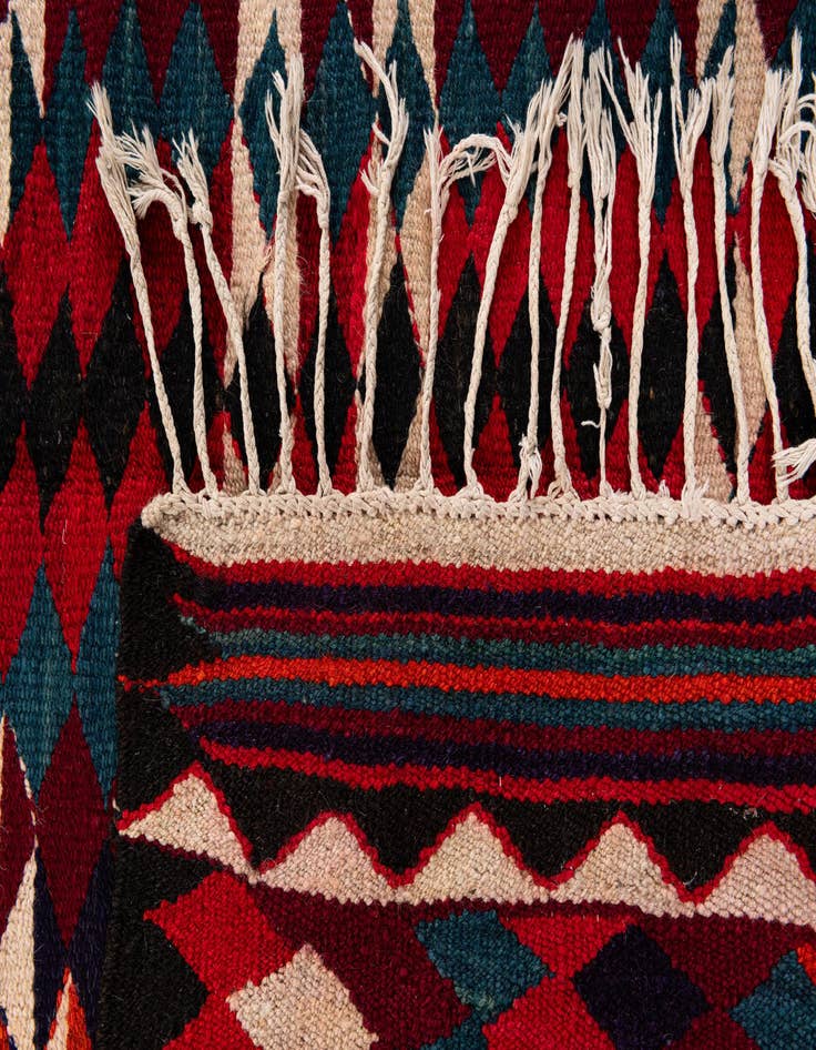 Detail image of  4' 10 x 8' 10  Hand Woven Kilim Fars Wool Runner Rug