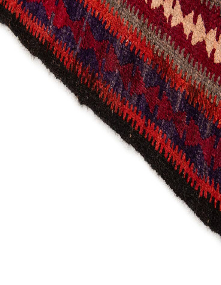 Detail image of  4' 4 x 8' 4  Hand Woven Kilim Fars Wool Runner Rug
