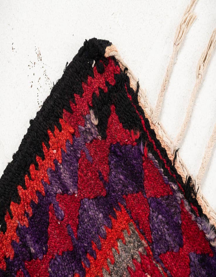 Detail image of  4' 4 x 8' 4  Hand Woven Kilim Fars Wool Runner Rug