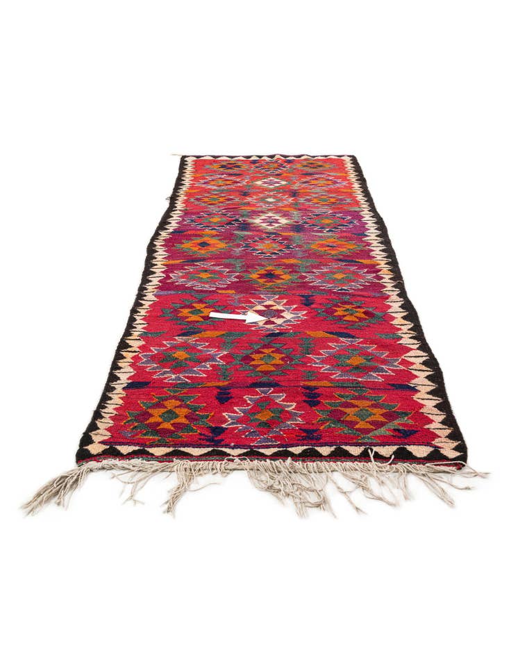 Detail image of  4' 5 x 9' 9  Hand Woven Kilim Fars Wool Runner Rug
