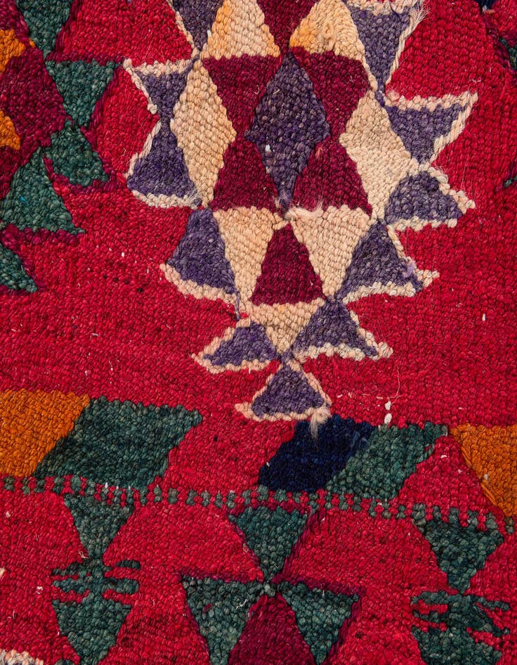 Detail image of  4' 5 x 9' 9  Hand Woven Kilim Fars Wool Runner Rug