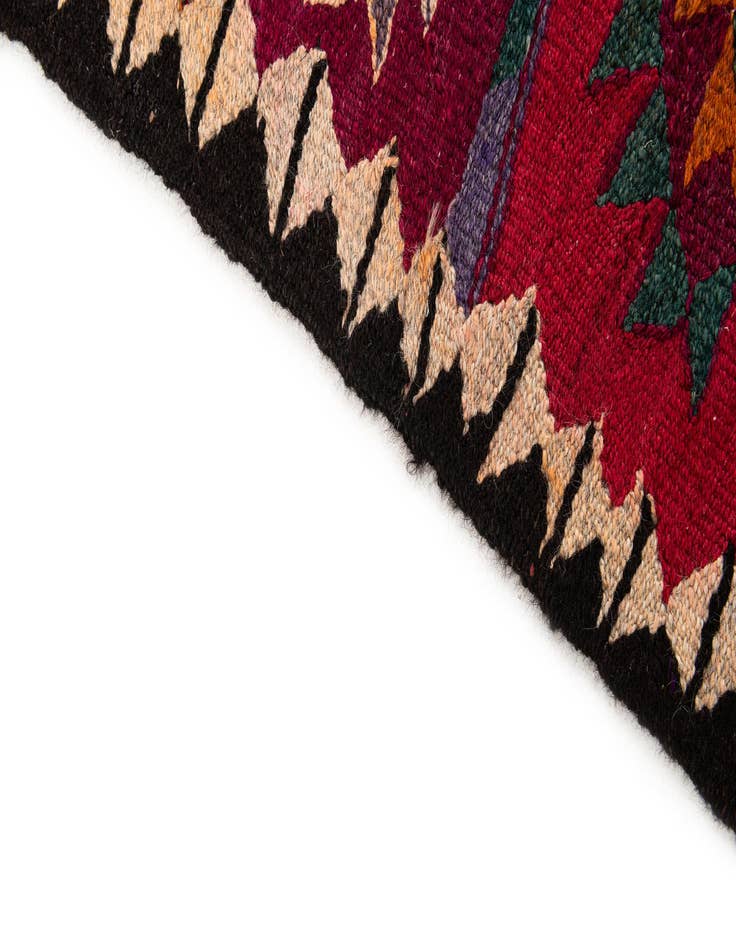 Detail image of  4' 5 x 9' 9  Hand Woven Kilim Fars Wool Runner Rug