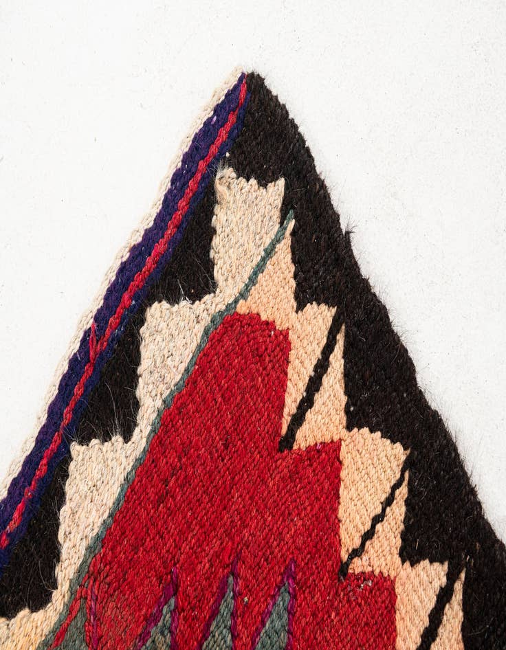 Detail image of  4' 5 x 9' 9  Hand Woven Kilim Fars Wool Runner Rug