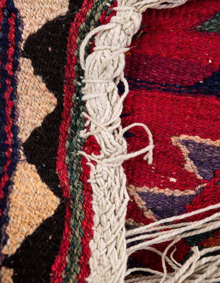 Detail image of  4' 5 x 9' 9  Hand Woven Kilim Fars Wool Runner Rug