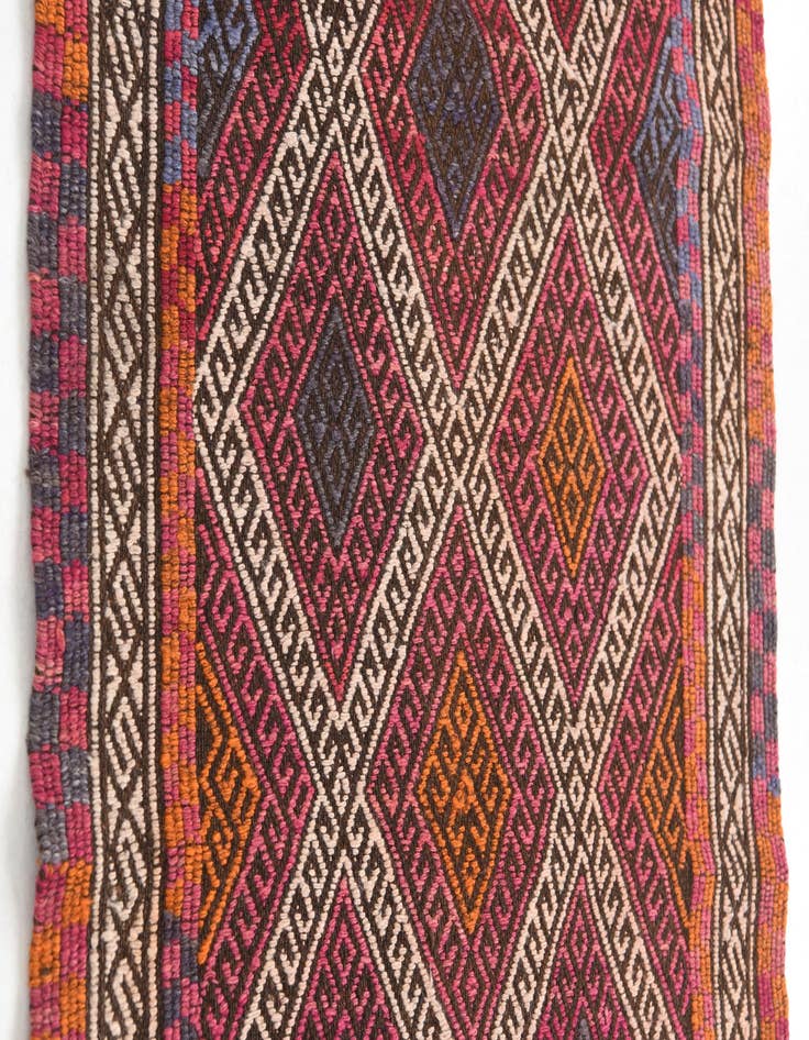 Detail image of  2' 4 x 8'  Hand Knotted Kilim Fars Persian Wool Runner Rug