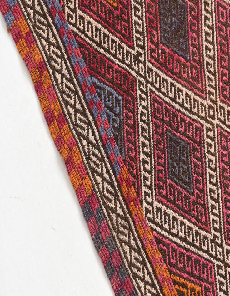 Detail image of  2' 4 x 8'  Hand Knotted Kilim Fars Persian Wool Runner Rug