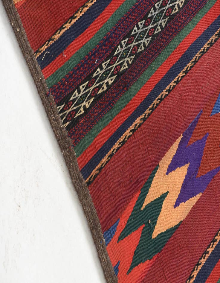 Detail image of  2' x 9' 10  Hand Knotted Kilim Fars Persian Wool Runner Rug