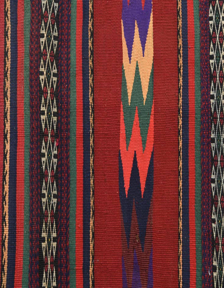 Detail image of  2' x 9' 10  Hand Knotted Kilim Fars Persian Wool Runner Rug