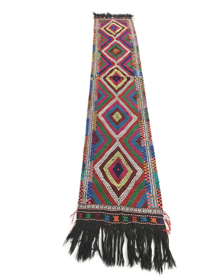 Detail image of  2' 3 x 8' 6  Hand Knotted Kilim Fars Persian Wool Runner Rug