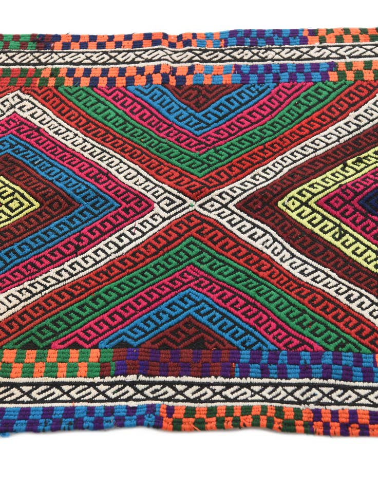 Detail image of  2' 3 x 8' 6  Hand Knotted Kilim Fars Persian Wool Runner Rug