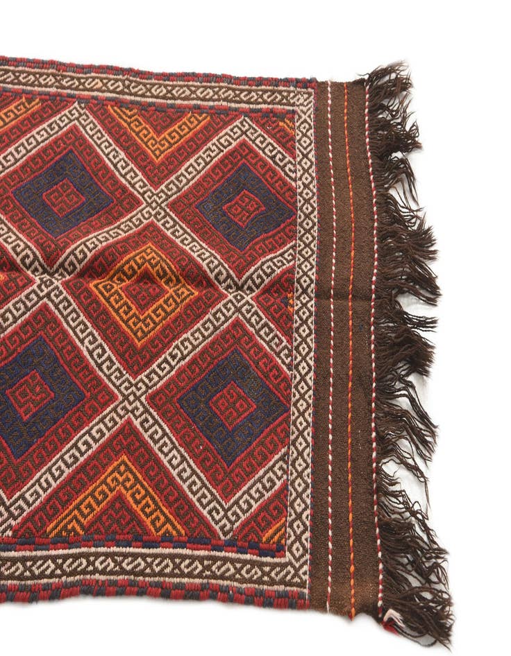 Detail image of  2' 6 x 9' 9  Hand Knotted Kilim Fars Persian Wool Runner Rug