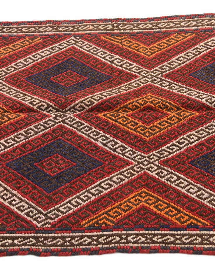 Detail image of  2' 6 x 9' 9  Hand Knotted Kilim Fars Persian Wool Runner Rug