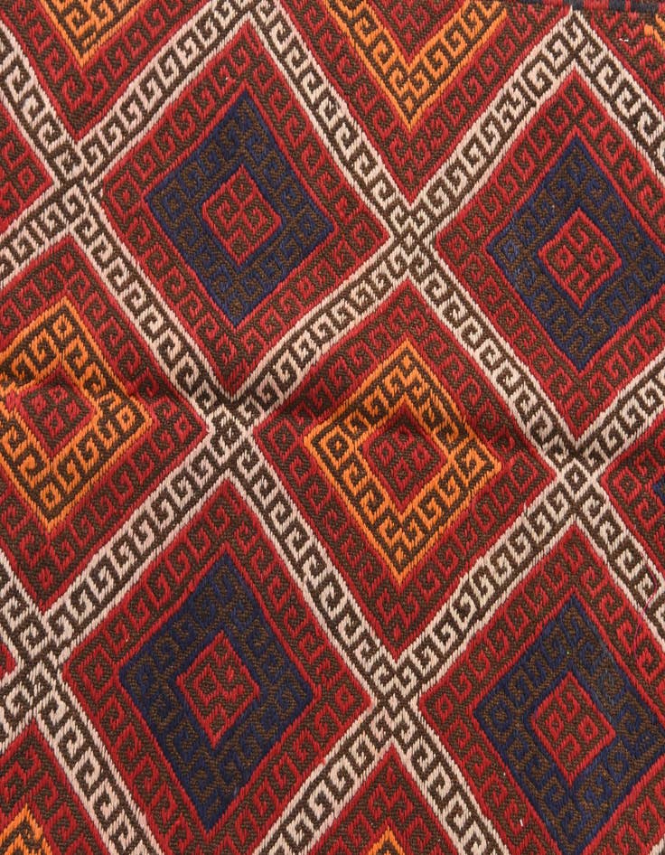 Detail image of  2' 6 x 9' 9  Hand Knotted Kilim Fars Persian Wool Runner Rug
