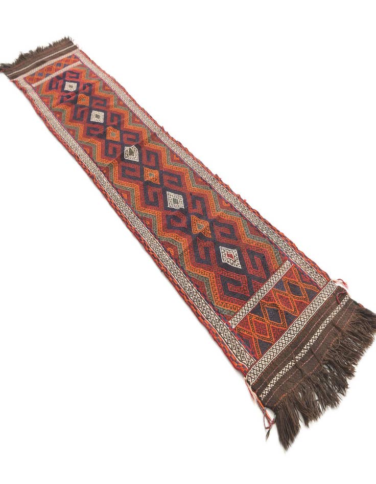 Detail image of  2' 1 x 10' 6  Hand Knotted Kilim Fars Persian Wool Runner Rug