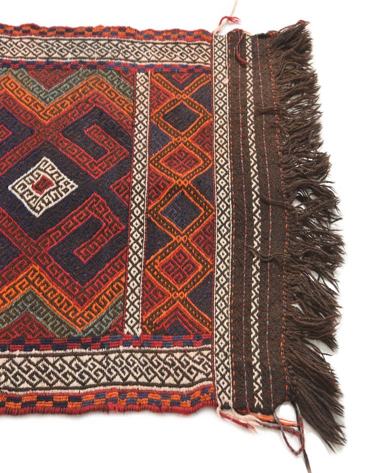 Detail image of  2' 1 x 10' 6  Hand Knotted Kilim Fars Persian Wool Runner Rug