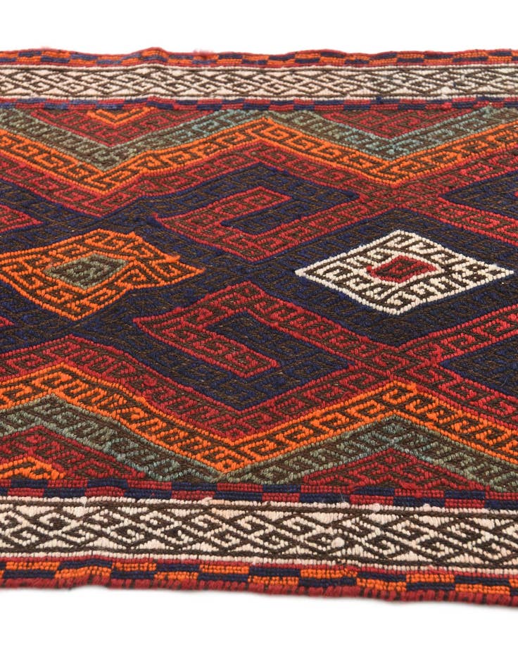 Detail image of  2' 1 x 10' 6  Hand Knotted Kilim Fars Persian Wool Runner Rug