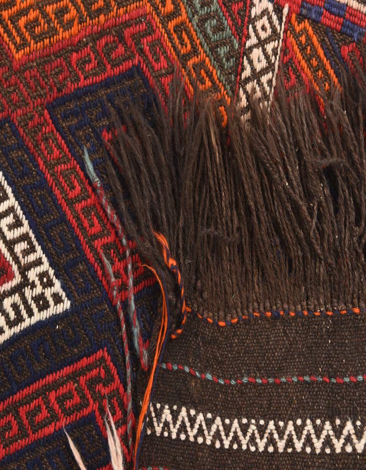 Detail image of  2' 1 x 10' 6  Hand Knotted Kilim Fars Persian Wool Runner Rug