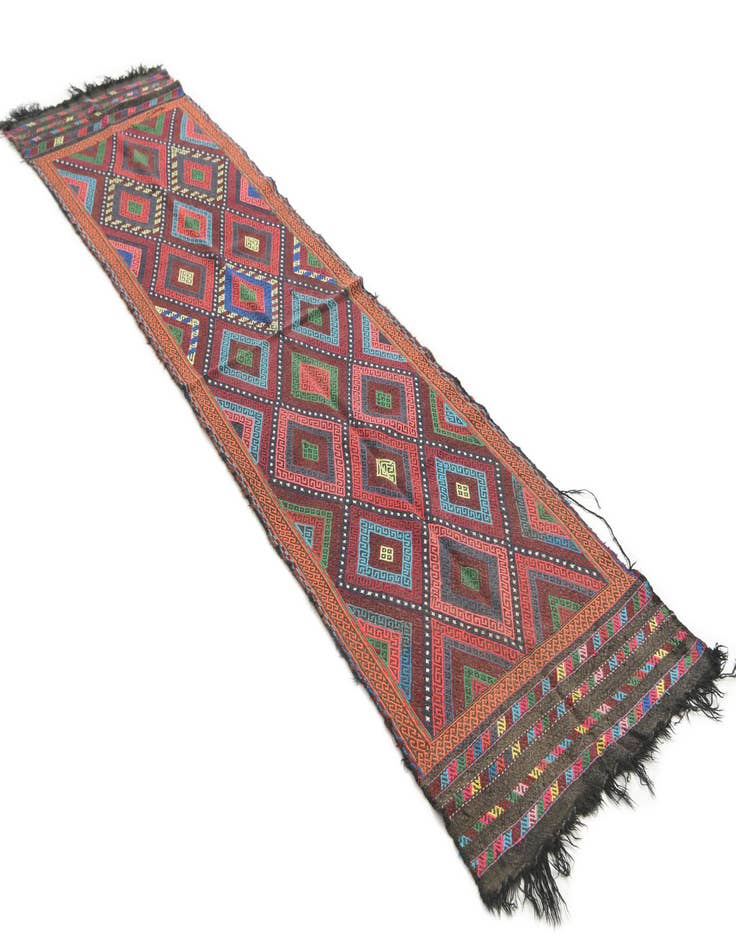 Detail image of  2' 1 x 8' 1  Hand Knotted Kilim Fars Persian Wool Runner Rug