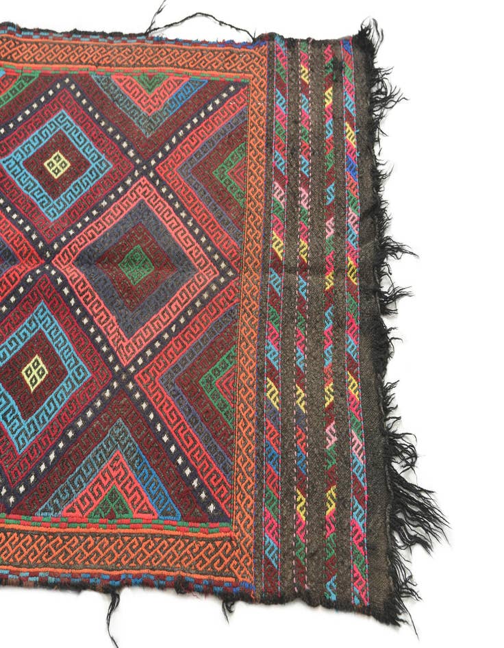 Detail image of  2' 1 x 8' 1  Hand Knotted Kilim Fars Persian Wool Runner Rug