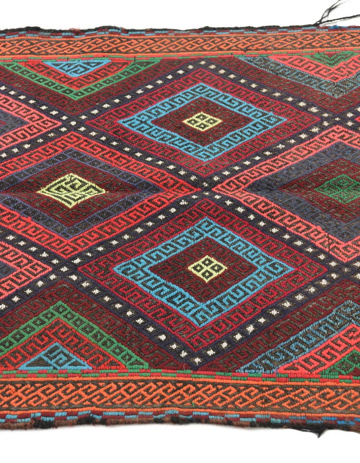 Detail image of  2' 1 x 8' 1  Hand Knotted Kilim Fars Persian Wool Runner Rug