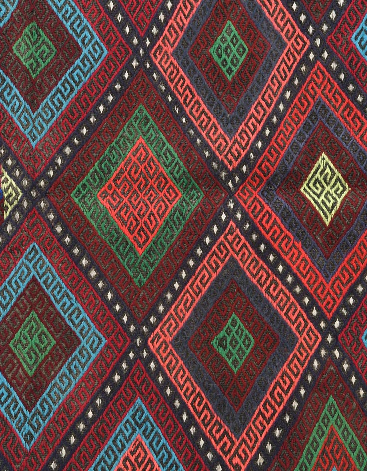 Detail image of  2' 1 x 8' 1  Hand Knotted Kilim Fars Persian Wool Runner Rug