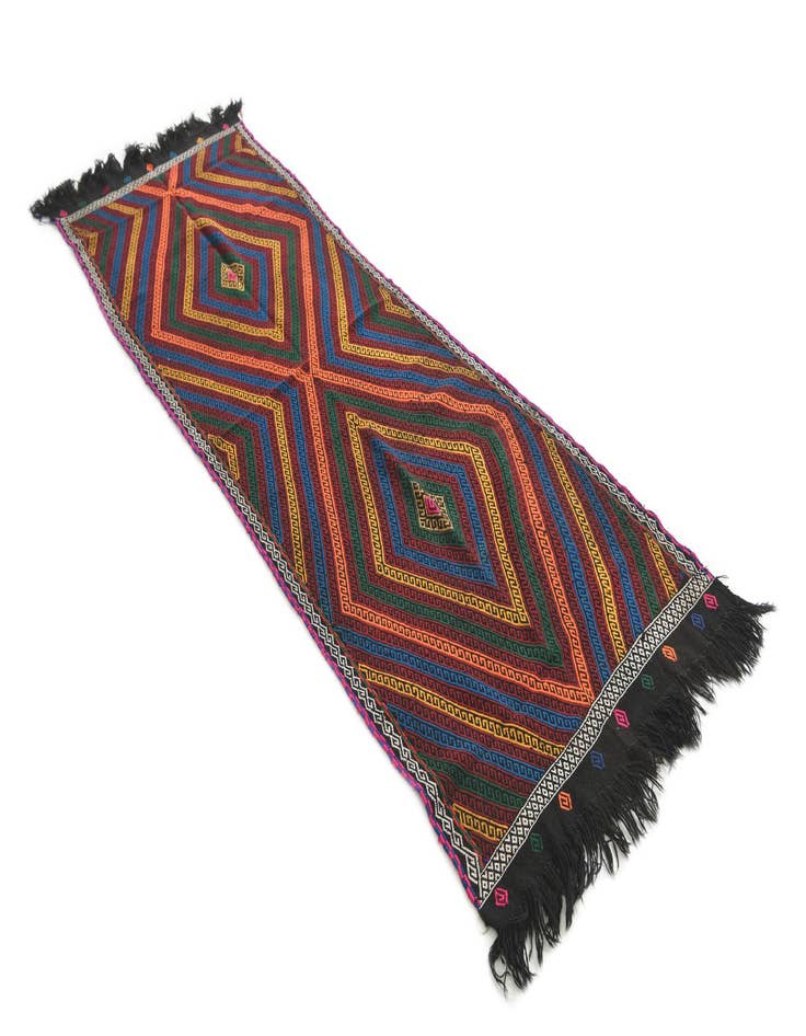 Detail image of  2' 10 x 8' 9  Hand Knotted Kilim Fars Persian Wool Runner Rug