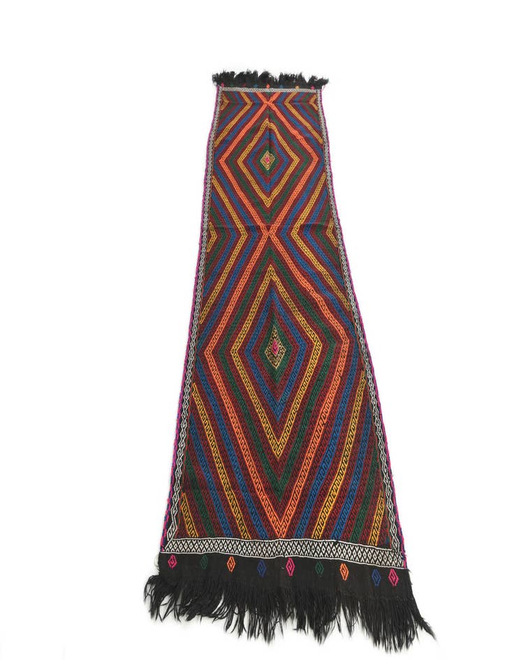 Detail image of  2' 10 x 8' 9  Hand Knotted Kilim Fars Persian Wool Runner Rug