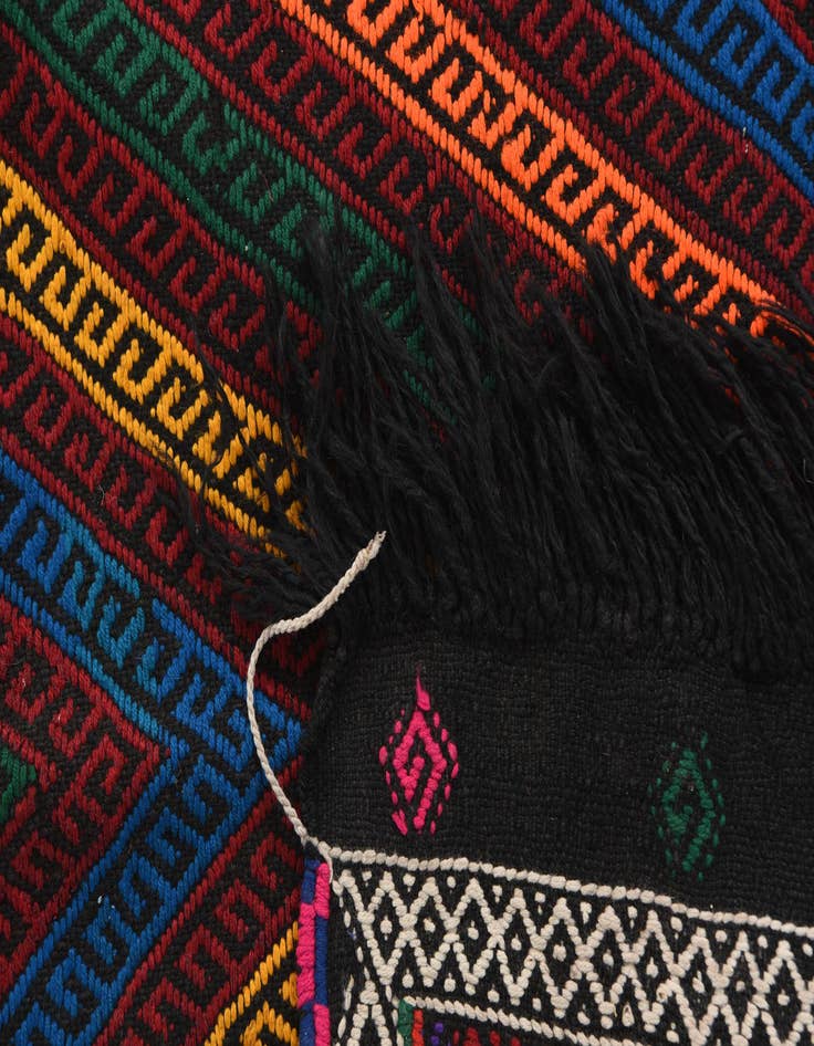 Detail image of  2' 10 x 8' 9  Hand Knotted Kilim Fars Persian Wool Runner Rug