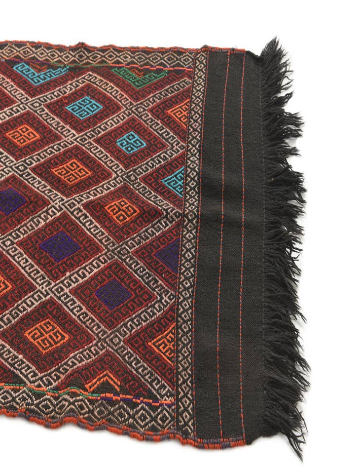 Detail image of  2' 5 x 8' 6  Hand Knotted Kilim Fars Persian Wool Runner Rug