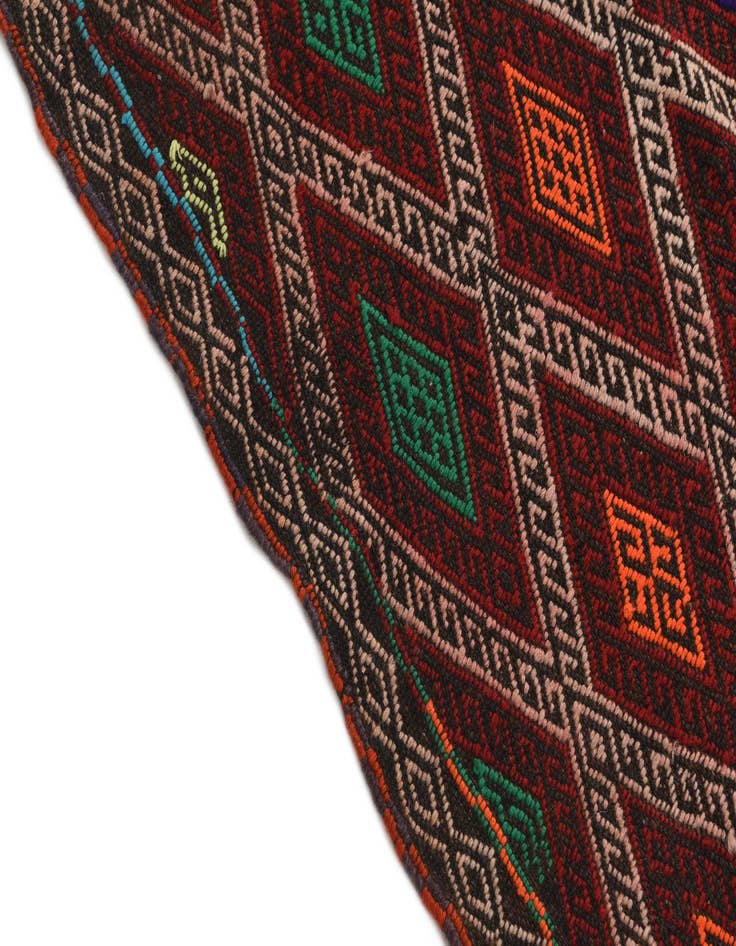 Detail image of  2' 5 x 8' 6  Hand Knotted Kilim Fars Persian Wool Runner Rug