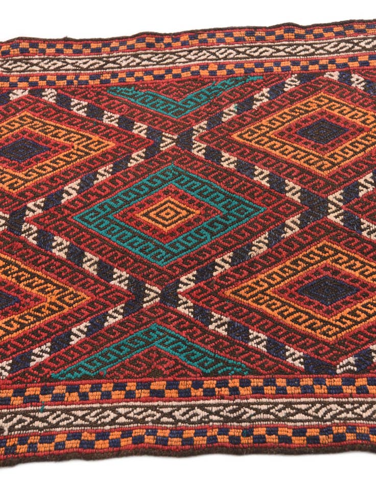 Detail image of  2' 5 x 10' 1  Hand Knotted Kilim Fars Persian Wool Runner Rug