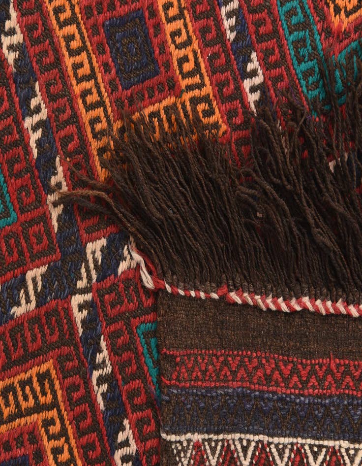 Detail image of  2' 5 x 10' 1  Hand Knotted Kilim Fars Persian Wool Runner Rug