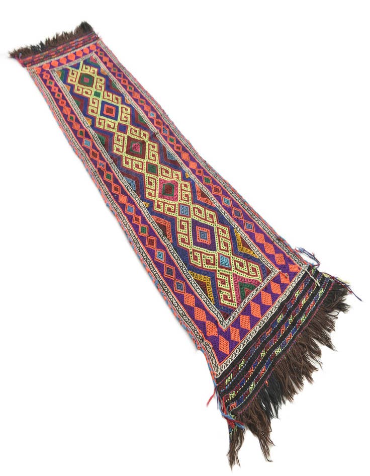 Detail image of  2' 3 x 8' 9  Hand Knotted Kilim Fars Persian Wool Runner Rug