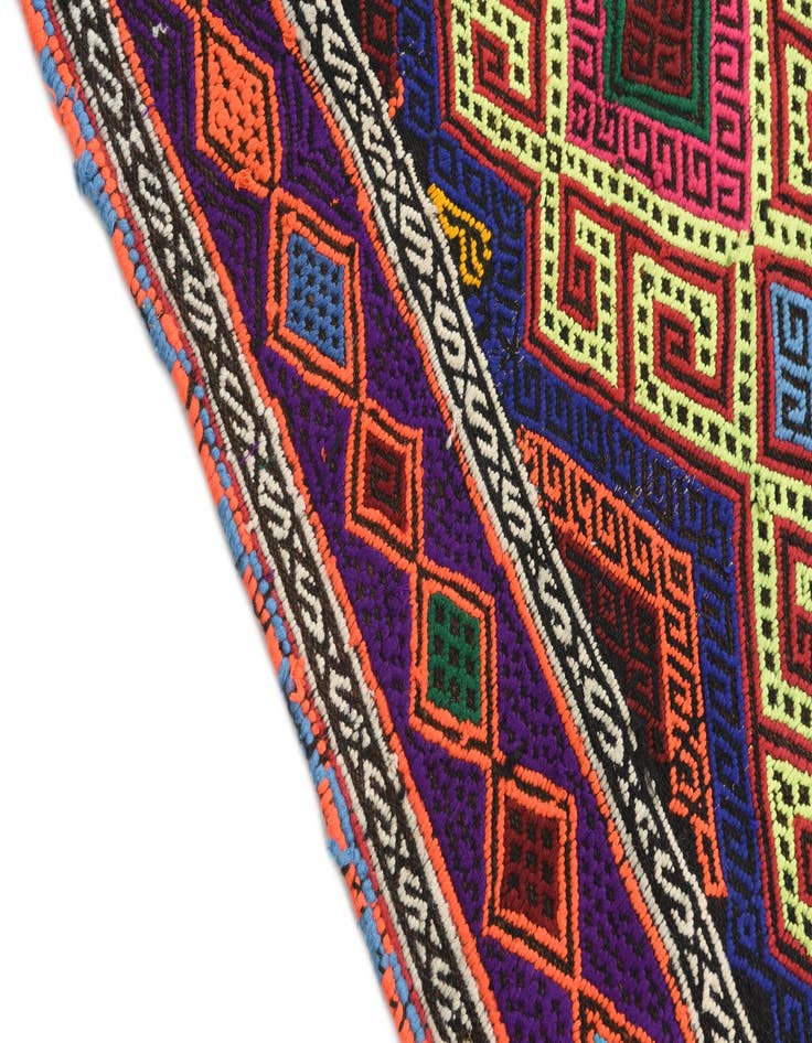 Detail image of  2' 3 x 8' 9  Hand Knotted Kilim Fars Persian Wool Runner Rug