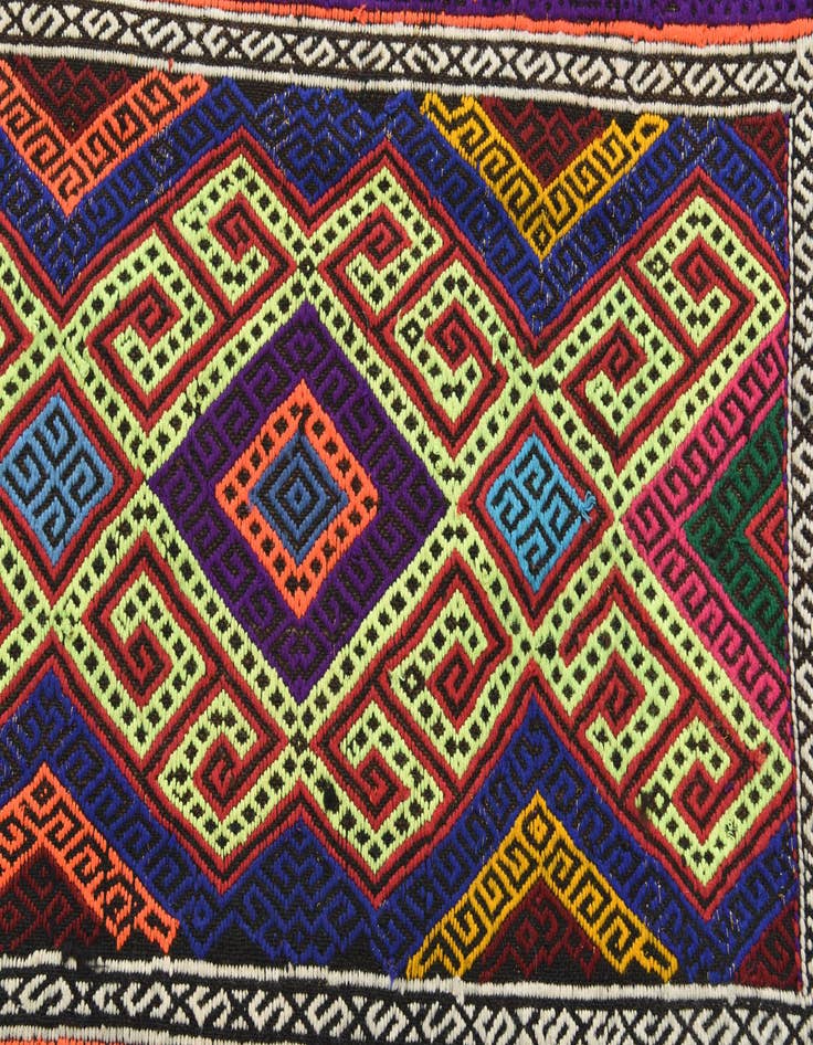 Detail image of  2' 3 x 8' 9  Hand Knotted Kilim Fars Persian Wool Runner Rug