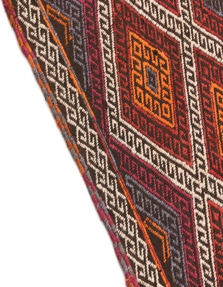 Detail image of  2' 4 x 9' 5  Hand Knotted Kilim Fars Persian Wool Runner Rug