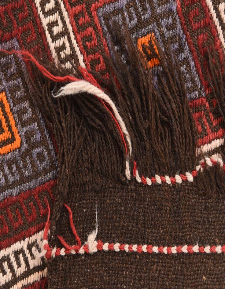 Detail image of  2' 4 x 9' 5  Hand Knotted Kilim Fars Persian Wool Runner Rug