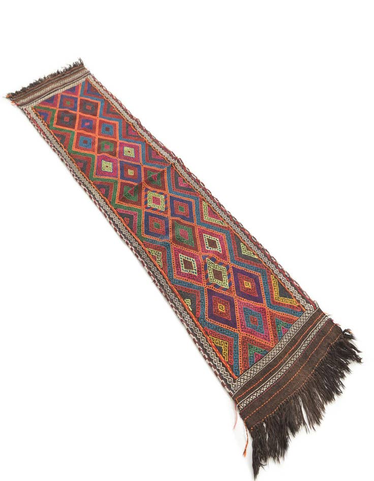 Detail image of  2' 1 x 8' 4  Hand Knotted Kilim Fars Persian Wool Runner Rug